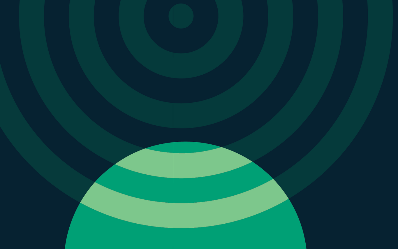 Green cirlce and ripple patterns